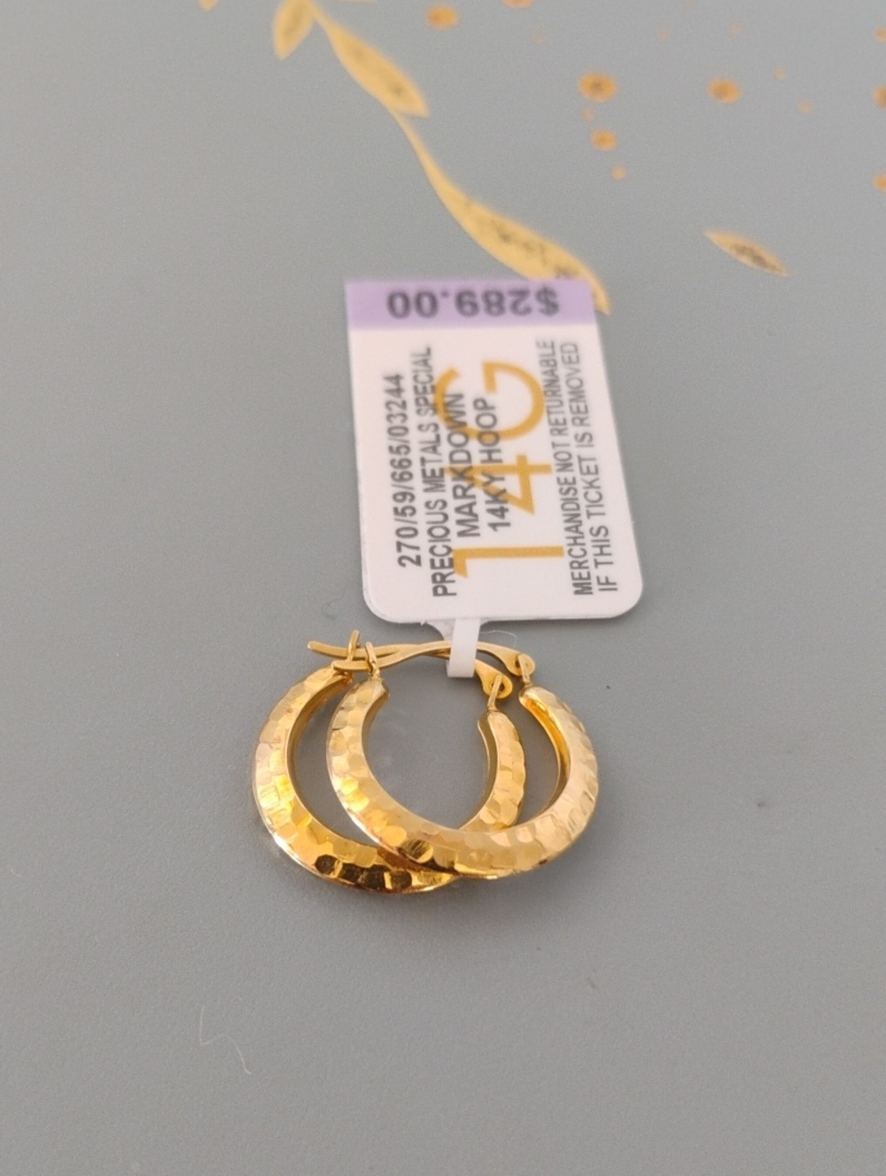 Solid 14 K Gold Earrings